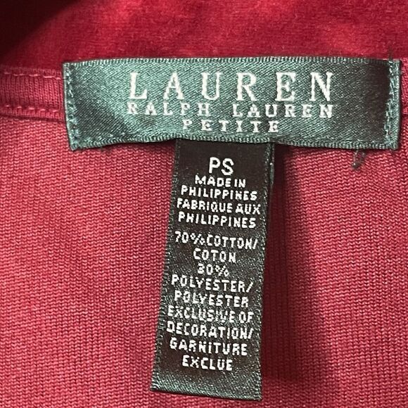 Vintage Lauren Ralph Lauren Velvet Full Zip Jacket Gold Crest‎ Womens PS Velour - Picture 7 of 8